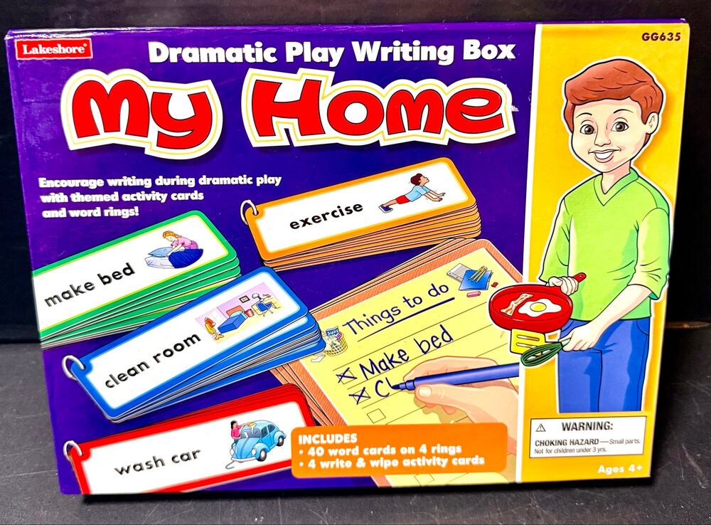 Lakeshore Learning Dramatic Play Writing Box titled "My Home"